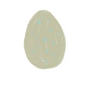 Light Olive Easter Egg with Blue Speckles Royalty Free Stock Photo